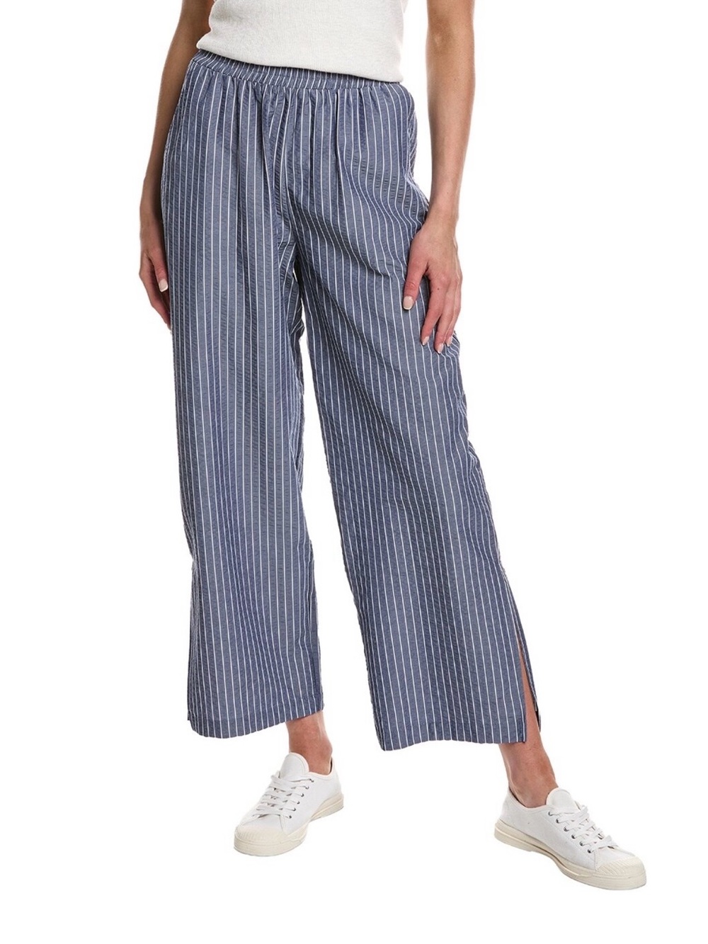 Wide Leg Relaxed-Fit Striped Pants NWT Size XS